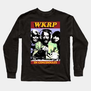 pop art wkrp in cincinnati radio station Long Sleeve T-Shirt